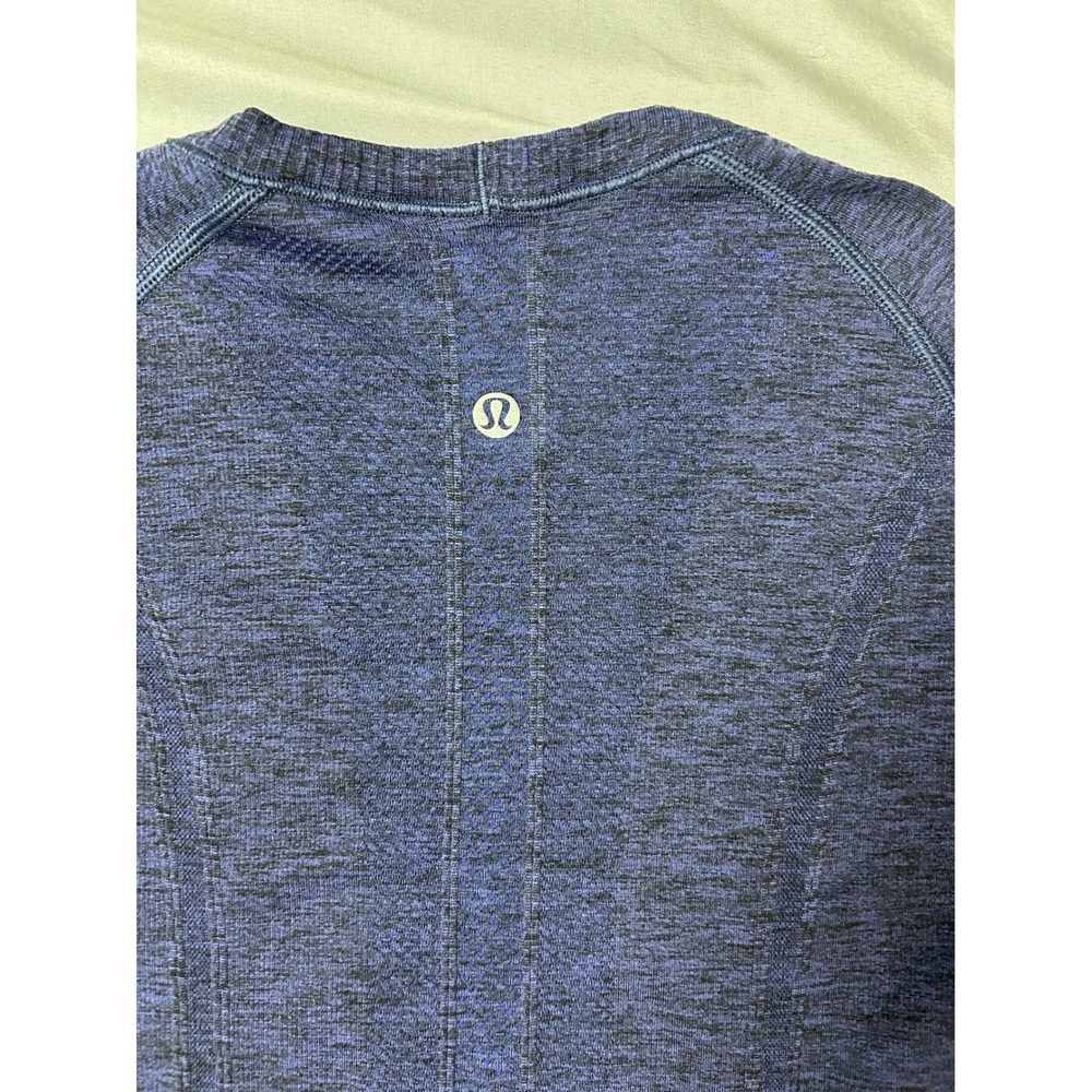 Lululemon Swiftly Tech Long Sleeve 2.0 Shirt Blue Heathered Space Dye Size 6 - Picture 12 of 16
